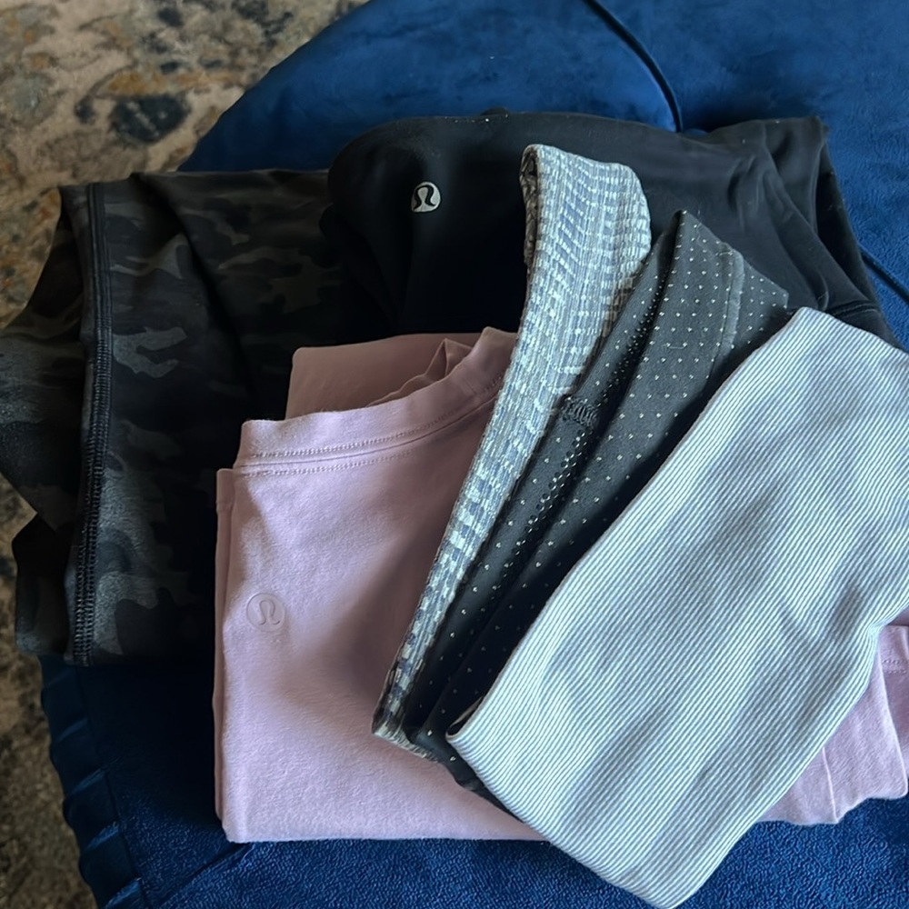 Workout bundle- 3 lulu headbands, lululemon leggings, fabletics leggings